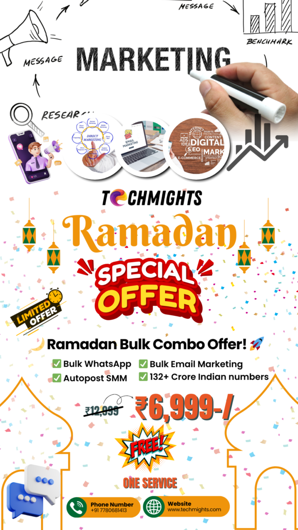 Ramadan Special: Bulk Marketing Combo – WhatsApp, SMM & Emails